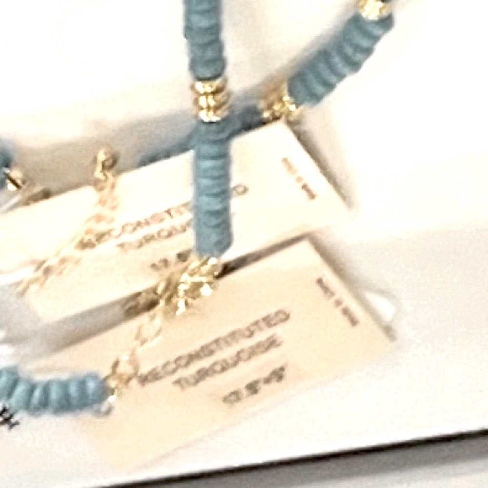 NWT ⚜️🩵⚜️ Camila Coelho Gorgeous Reconstituted Turquoise Necklace - Picture 6 of 6